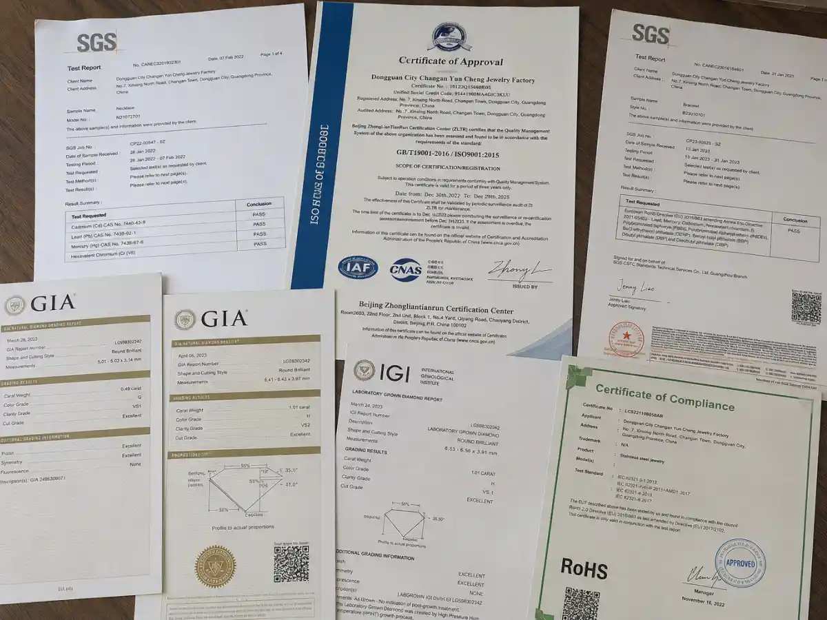 Jewelry certification and compliance review