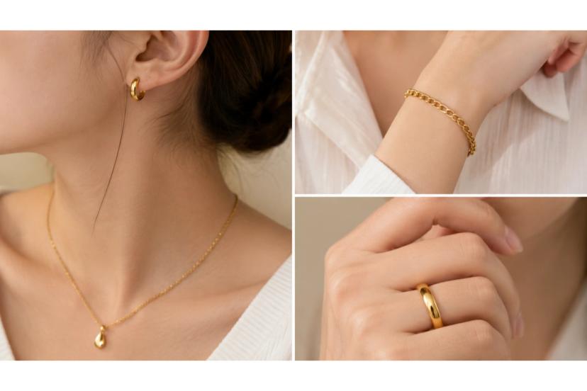 PVD coated 316L stainless steel jewelry suitable for sensitive skin collections