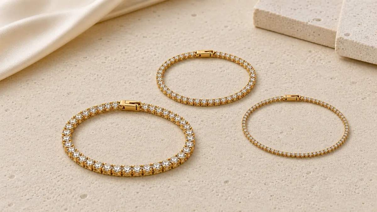 stainless steel tennis bracelets with moissanite stone setting