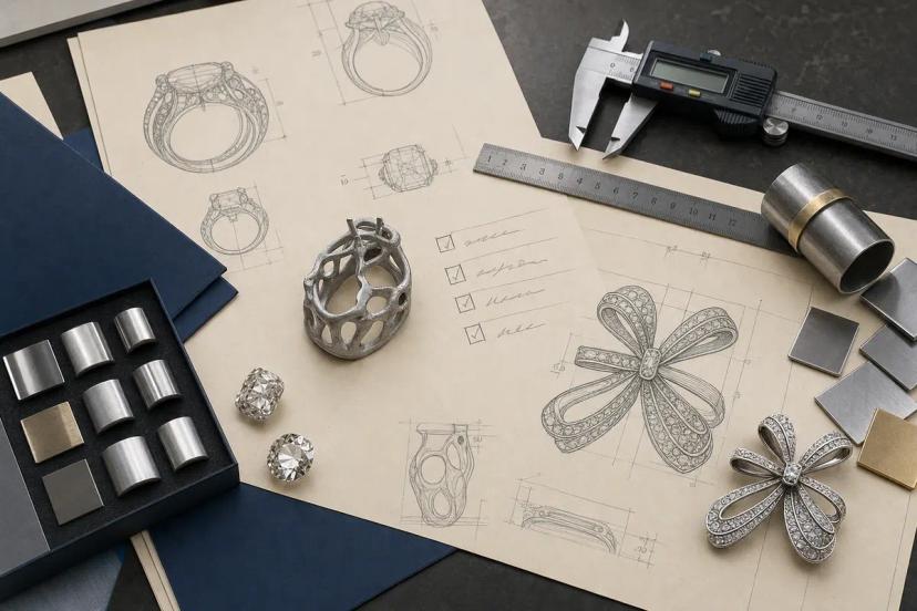 OEM jewelry CAD design and sample development for custom stainless steel jewelry manufacturing