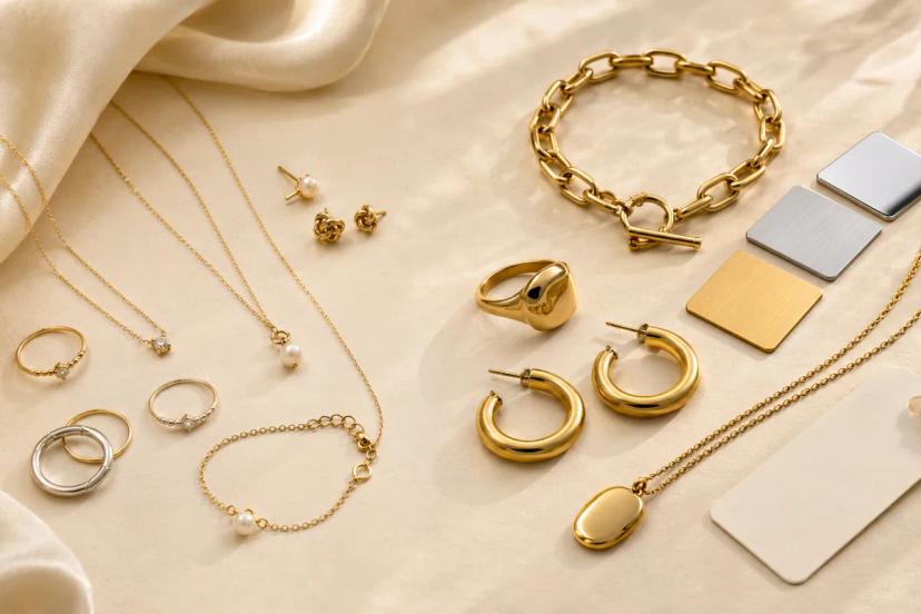 Comparaison des bijoux demi-fins traditionnels et des bijoux en acier inoxydable 316L doré avec revêtement PVD