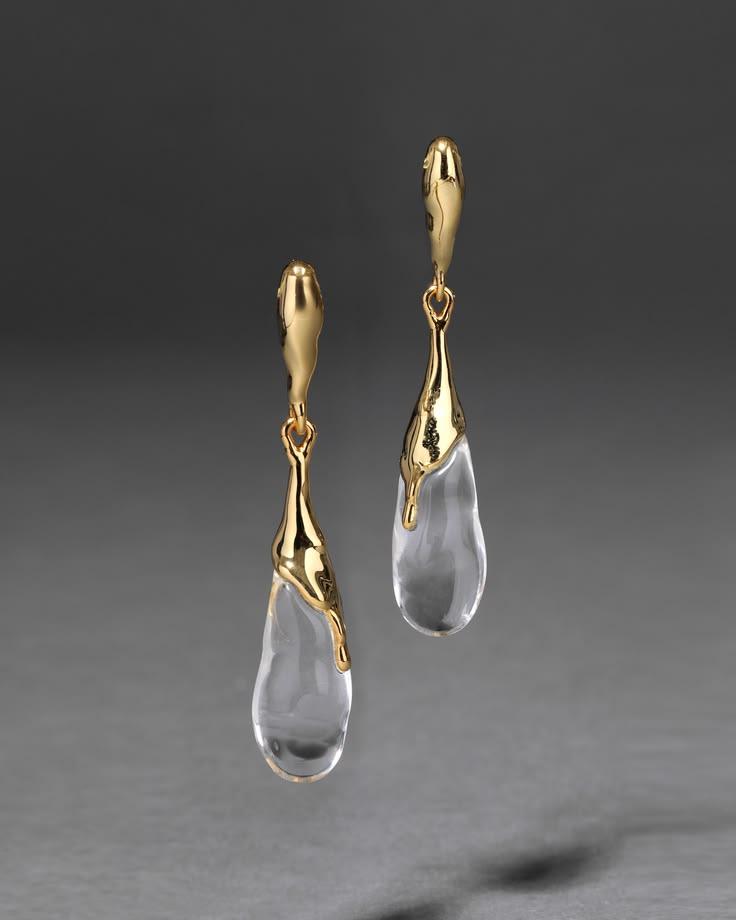 Clear Liquid Lucite Teardrop Post Earring | Clear Teardrop Earrings.jpg