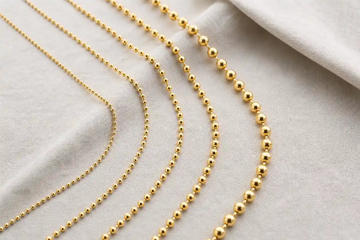 stainless steel ball chain necklace