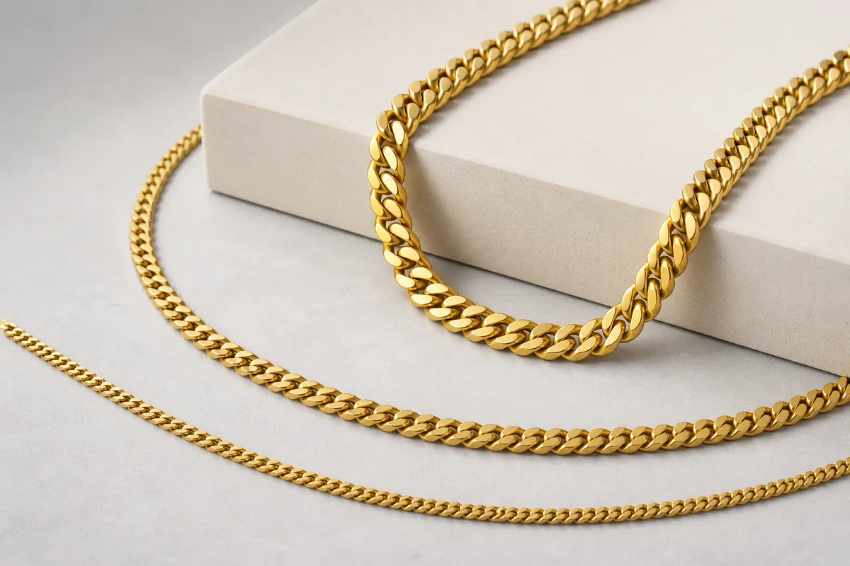 stainless steel cuban link necklace