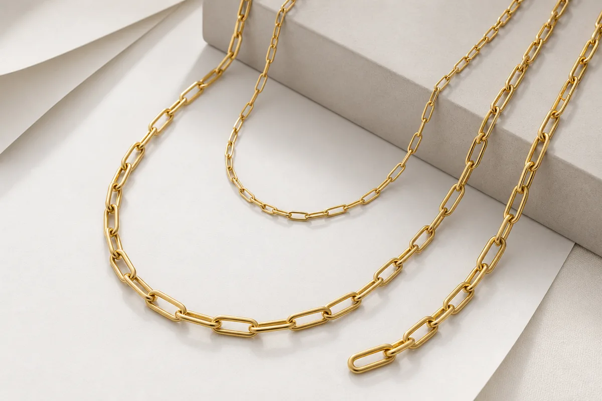 stainless steel paperclip necklace for jewelry brands