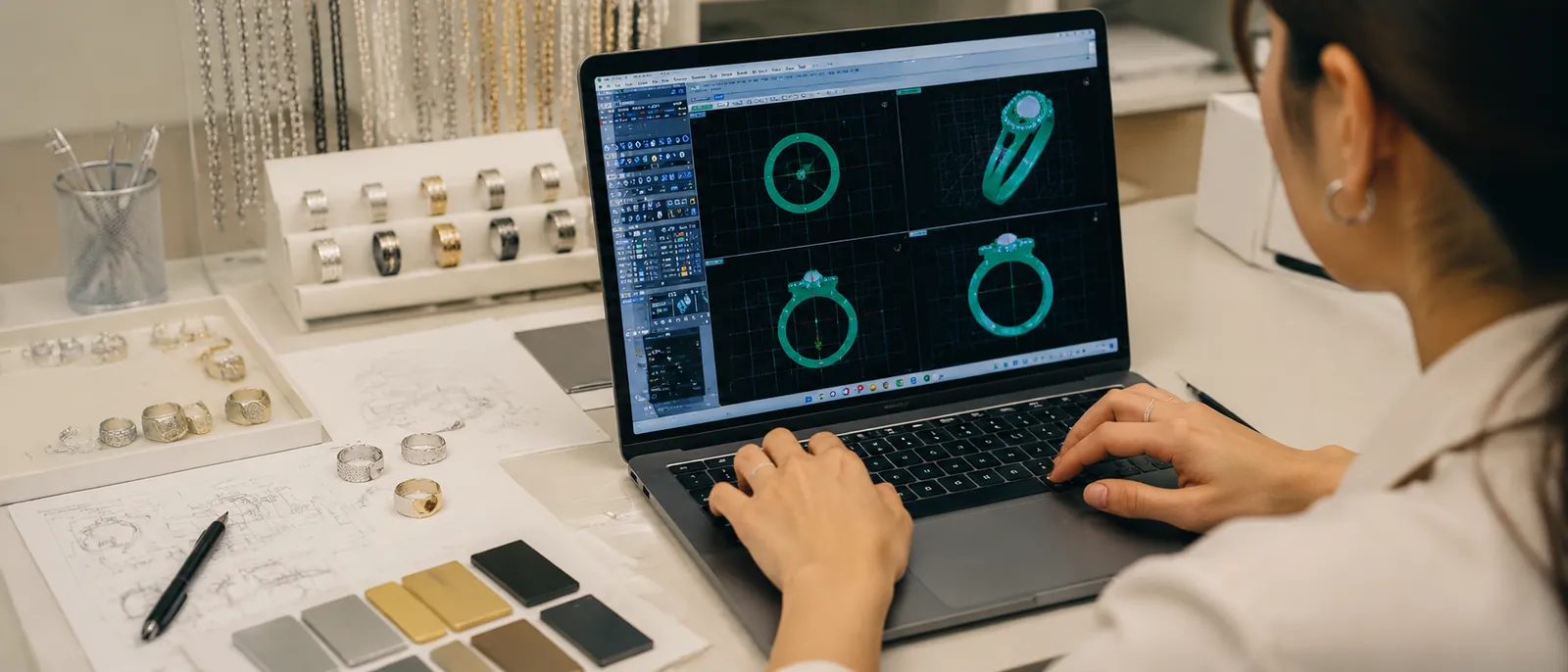 Revisión CAD de joyería de acero inoxidable personalizada y desarrollo de muestras para diseñadores independientes Revisión CAD de joyería de acero inoxidable personalizada y desarrollo de muestras para diseñadores independientes